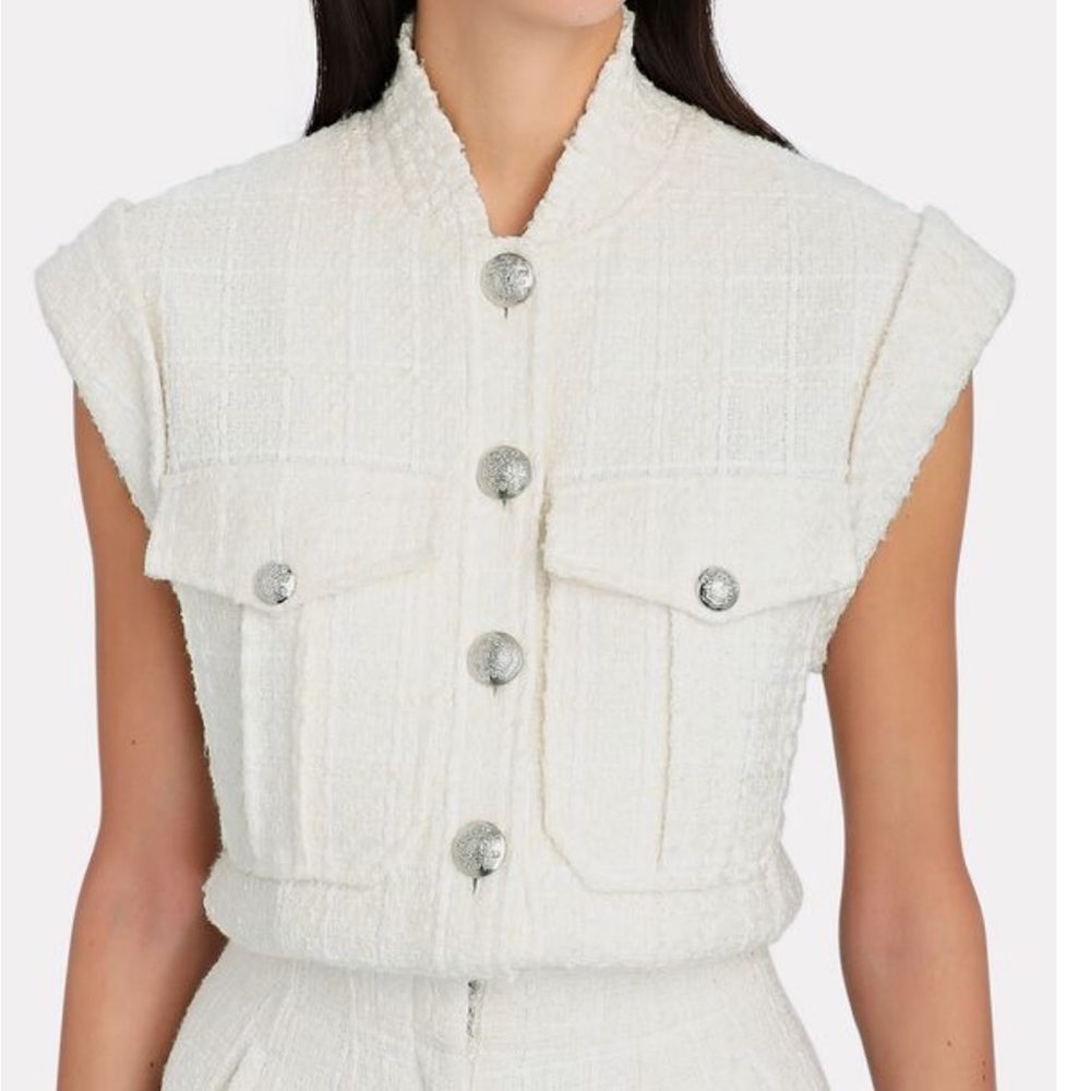 Veronica Beard Anastasia Bouclé Tweed Vest